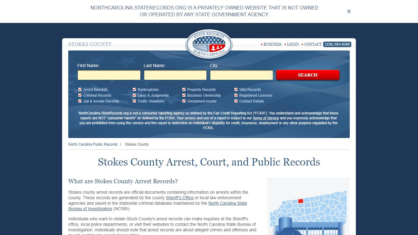 Stokes County Arrest, Court, and Public Records