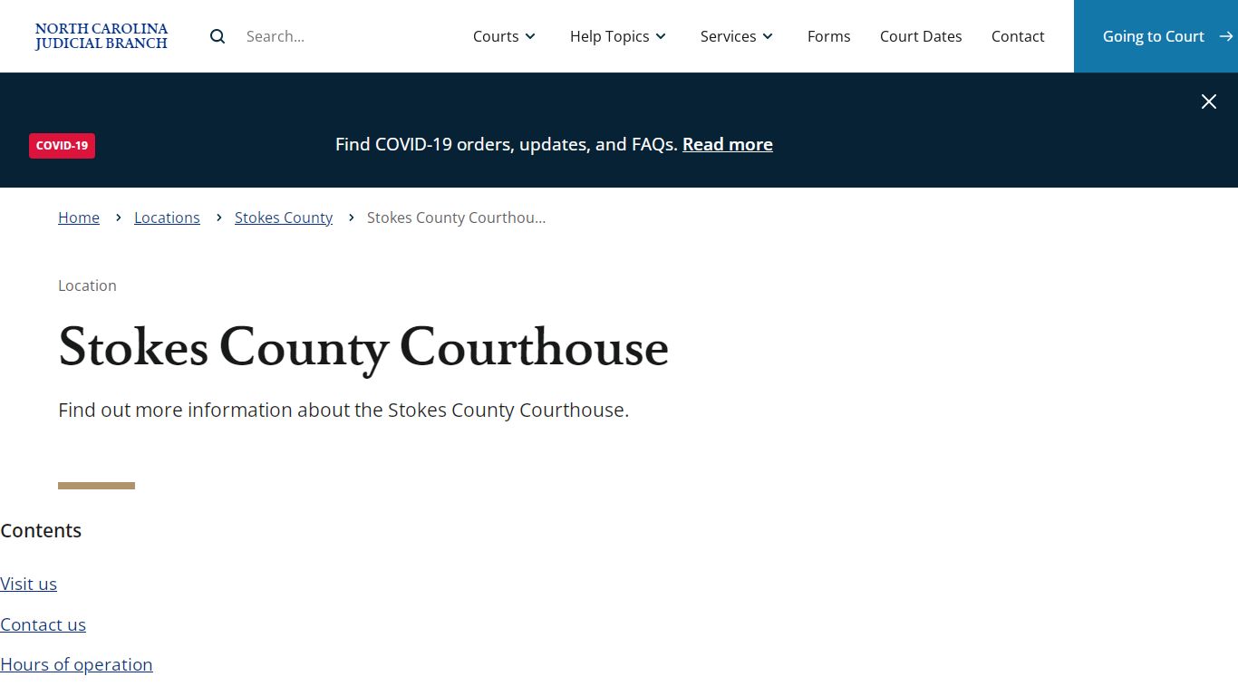 Stokes County Courthouse | North Carolina Judicial Branch